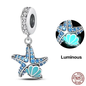 Starfish Luminous Charm Beads (Glows in the dark)