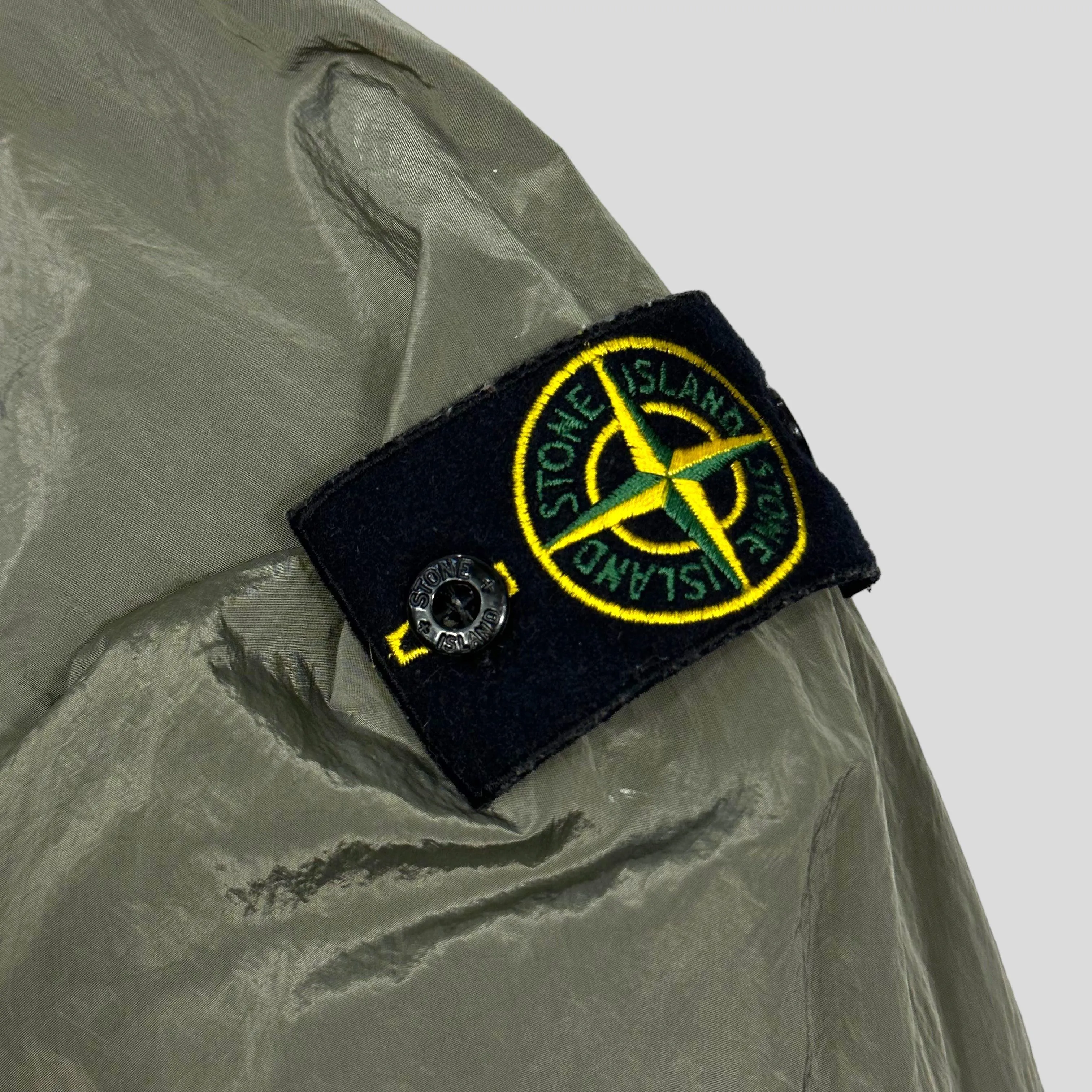 Stone Island Khaki Nylon Metal Overshirt Jacket - M