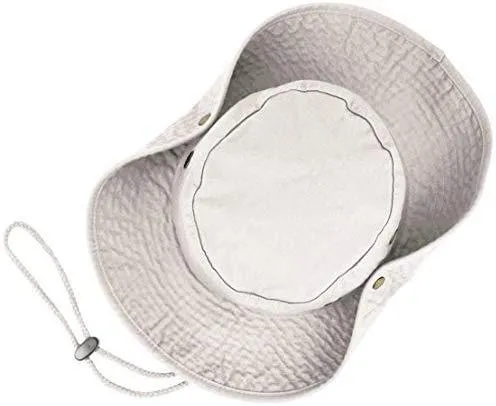 Summer Bucket Cap, Sun Hat Chinstrap, Outdoor Hunting Fishing Safari Boonie Hat