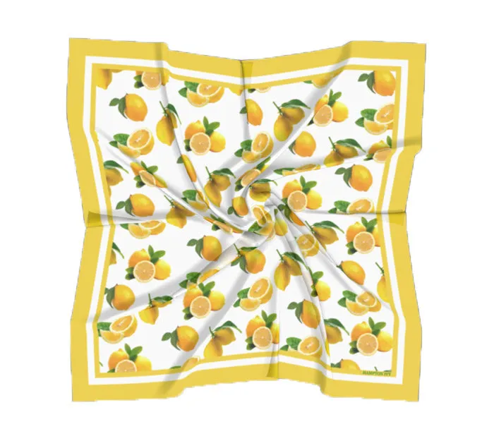 Summer Lemons Satin Scarf