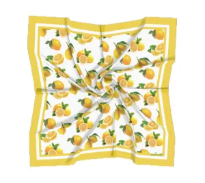 Summer Lemons Satin Scarf