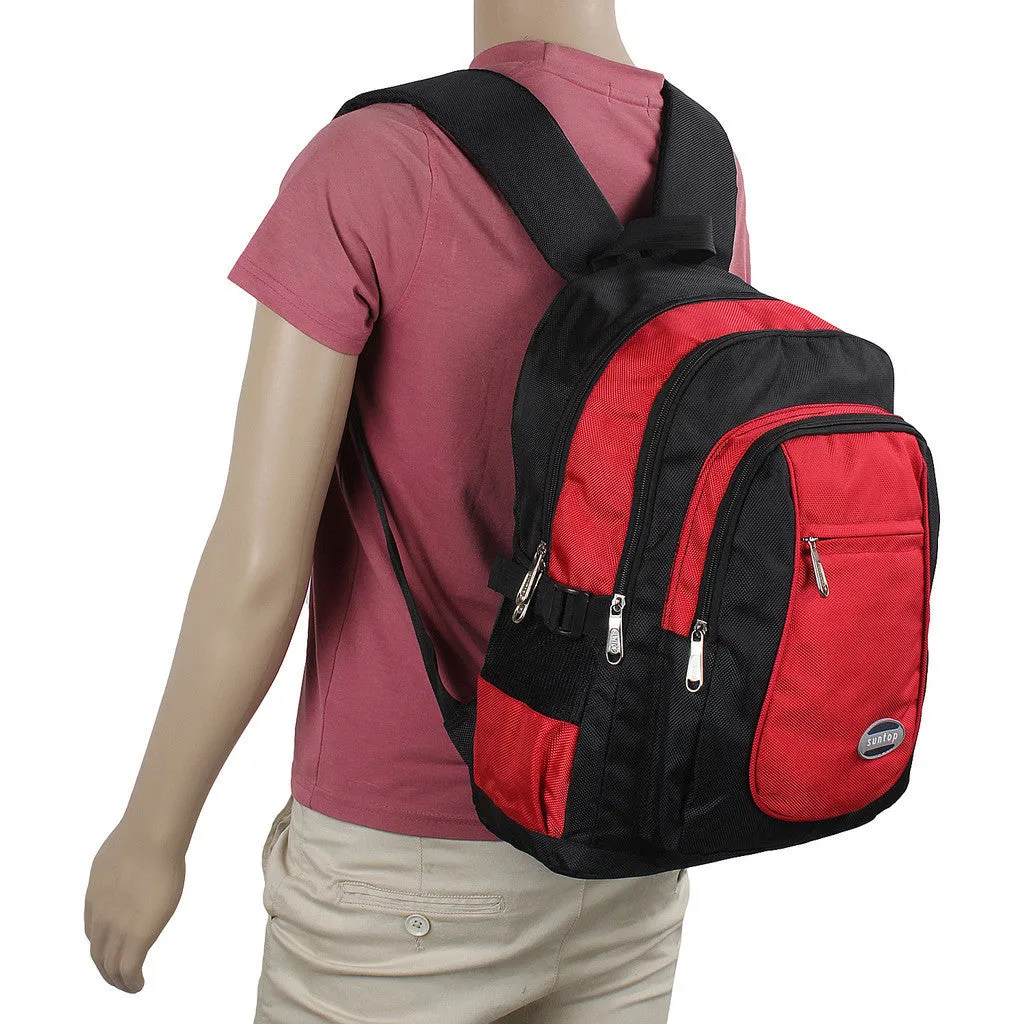 Suntop A58 19 L Backpack(Black and Red)