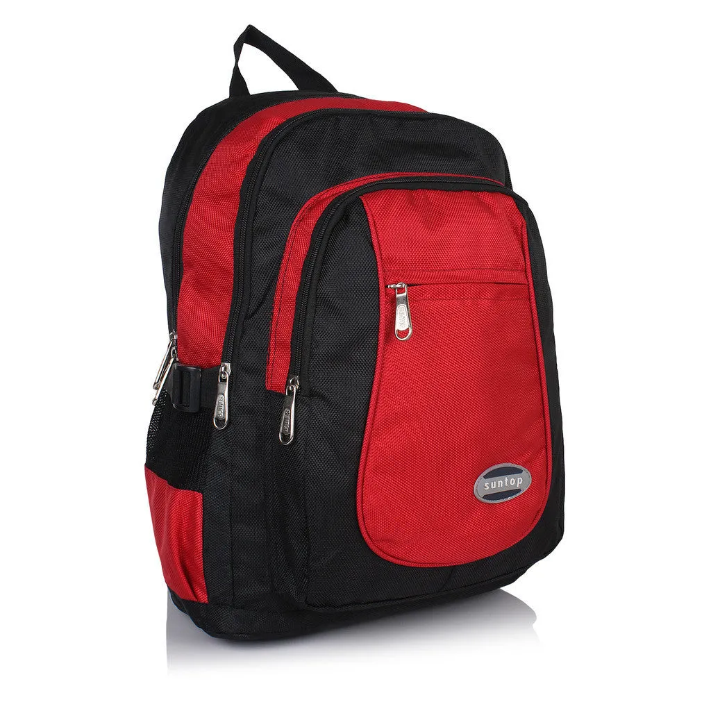 Suntop A58 19 L Backpack(Black and Red)