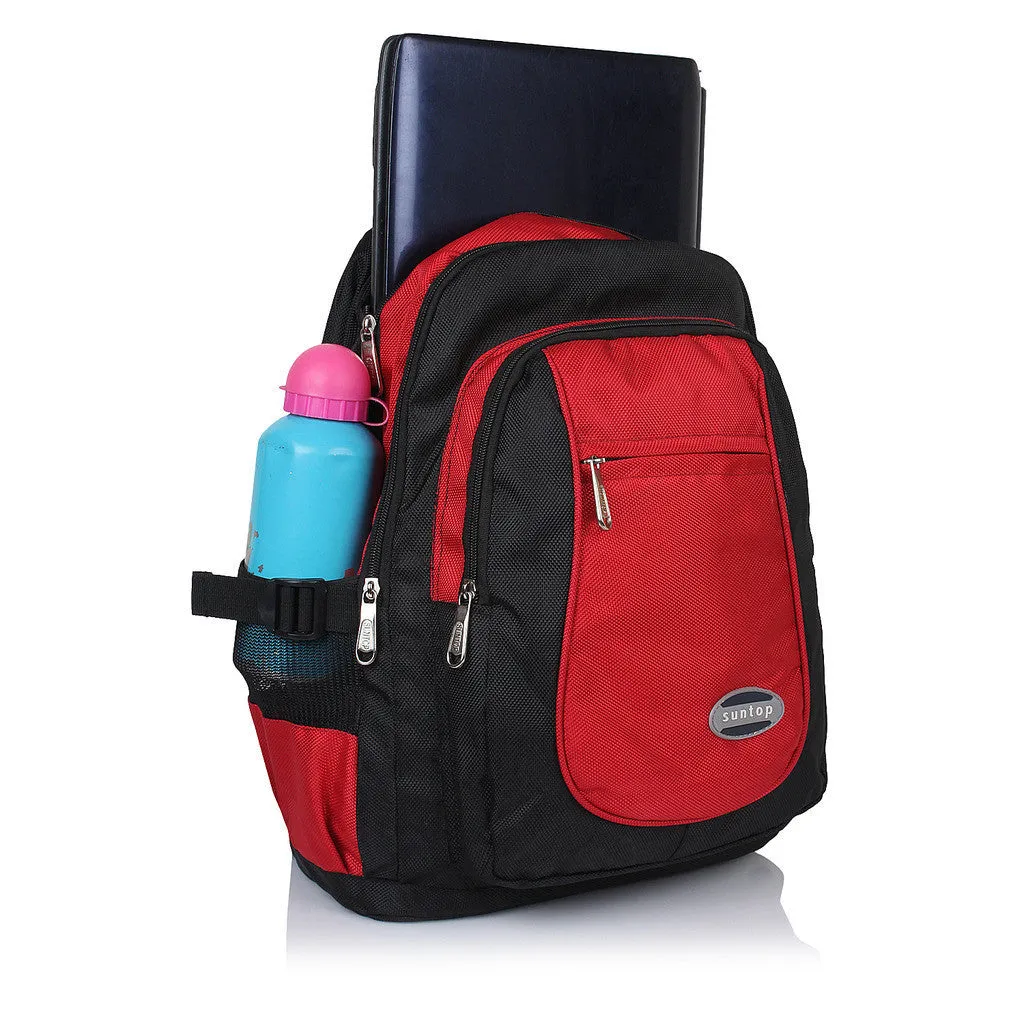 Suntop A58 19 L Backpack(Black and Red)