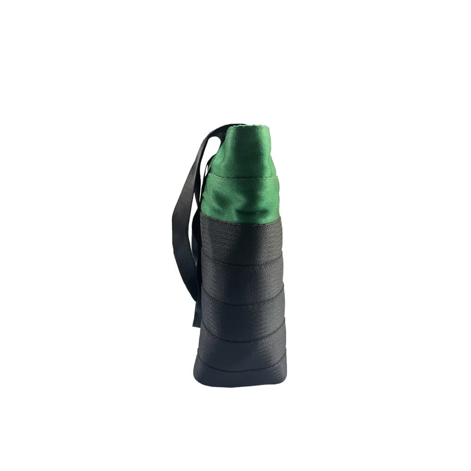 Surplus Green & Black Tote Bag in Cargo Belts and Car Seat Belts