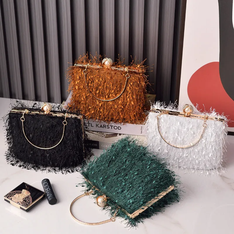 Tassel Handbag: Designer Women's Luxury Evening Bag - Crossbody/Shoulder Bag - Fshionzapp