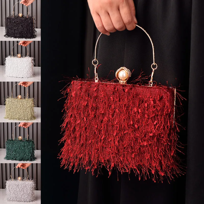 Tassel Handbag: Designer Women's Luxury Evening Bag - Crossbody/Shoulder Bag - Fshionzapp