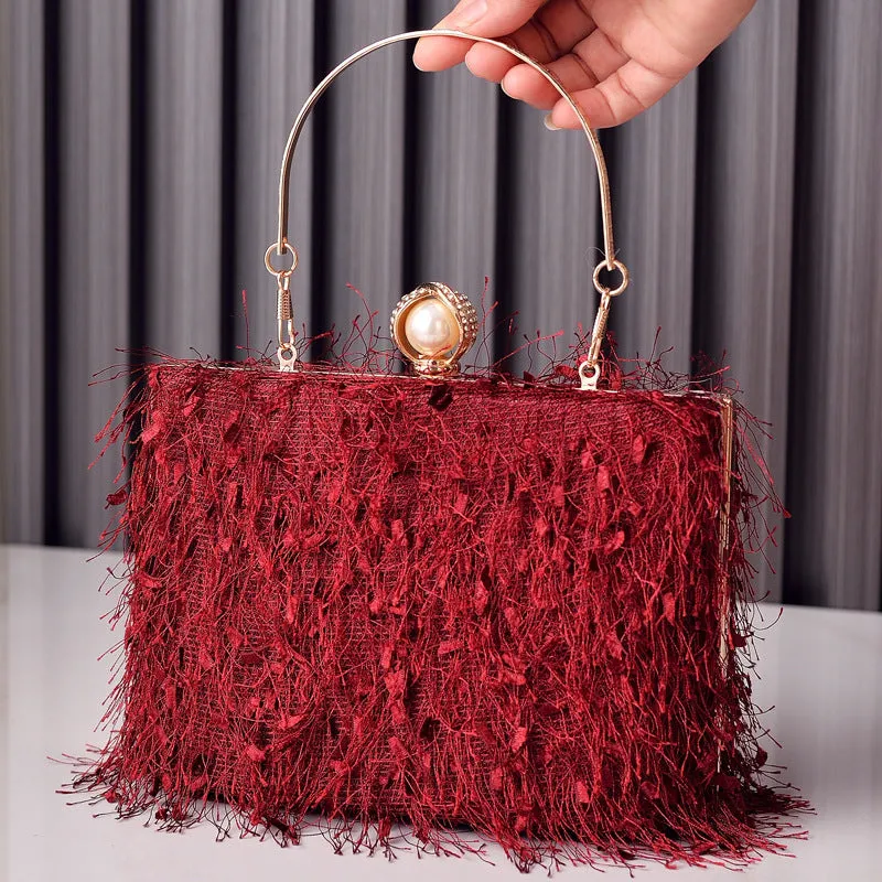 Tassel Handbag: Designer Women's Luxury Evening Bag - Crossbody/Shoulder Bag - Fshionzapp