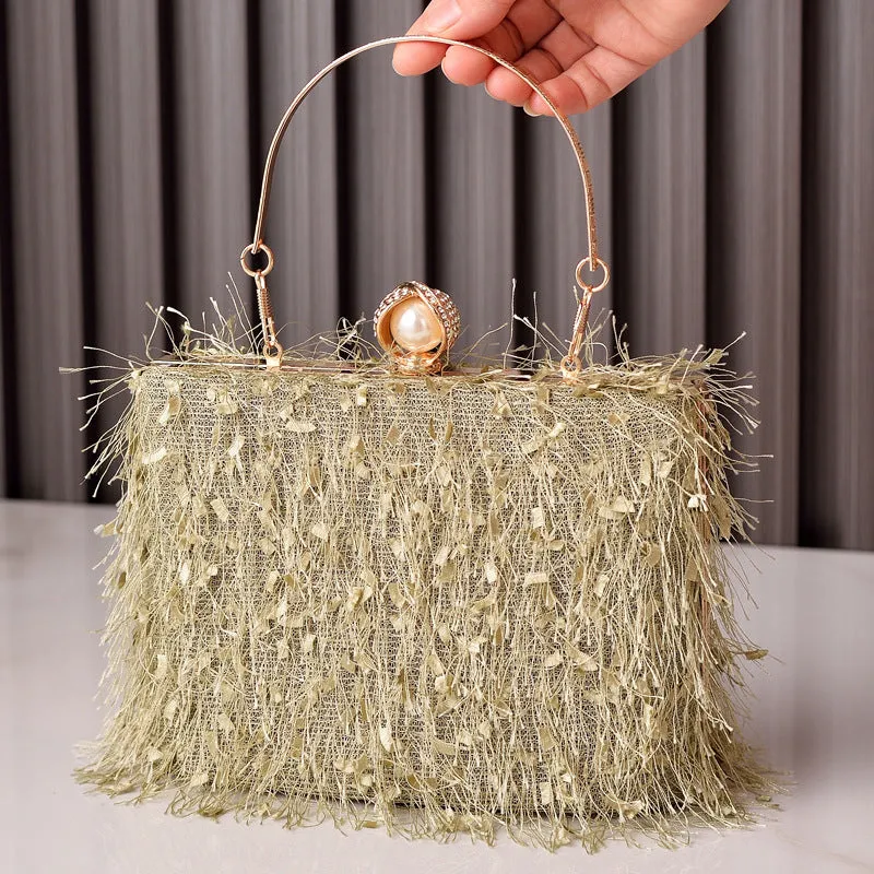 Tassel Handbag: Designer Women's Luxury Evening Bag - Crossbody/Shoulder Bag - Fshionzapp