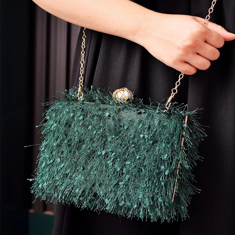 Tassel Handbag: Designer Women's Luxury Evening Bag - Crossbody/Shoulder Bag - Fshionzapp