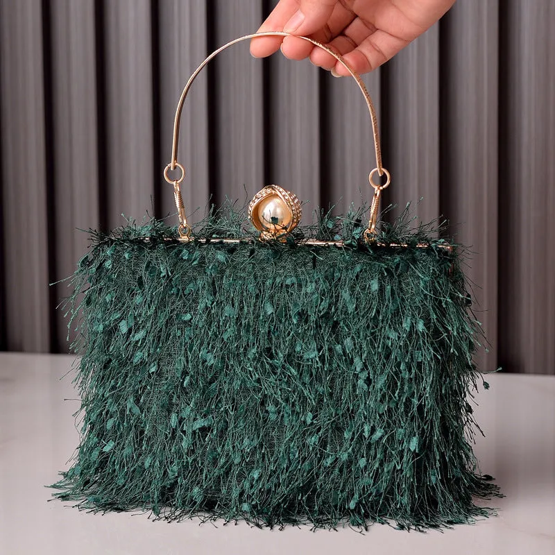 Tassel Handbag: Designer Women's Luxury Evening Bag - Crossbody/Shoulder Bag - Fshionzapp