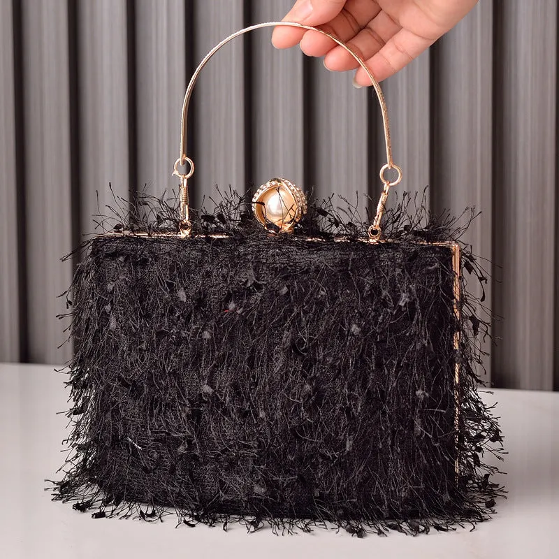Tassel Handbag: Designer Women's Luxury Evening Bag - Crossbody/Shoulder Bag - Fshionzapp