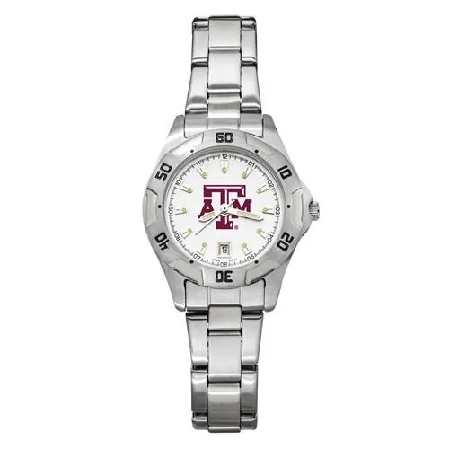 Texas A&M University All-Pro Womens Watch - Chrome Plated - Bracelet