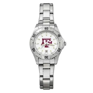 Texas A&M University All-Pro Womens Watch - Chrome Plated - Bracelet