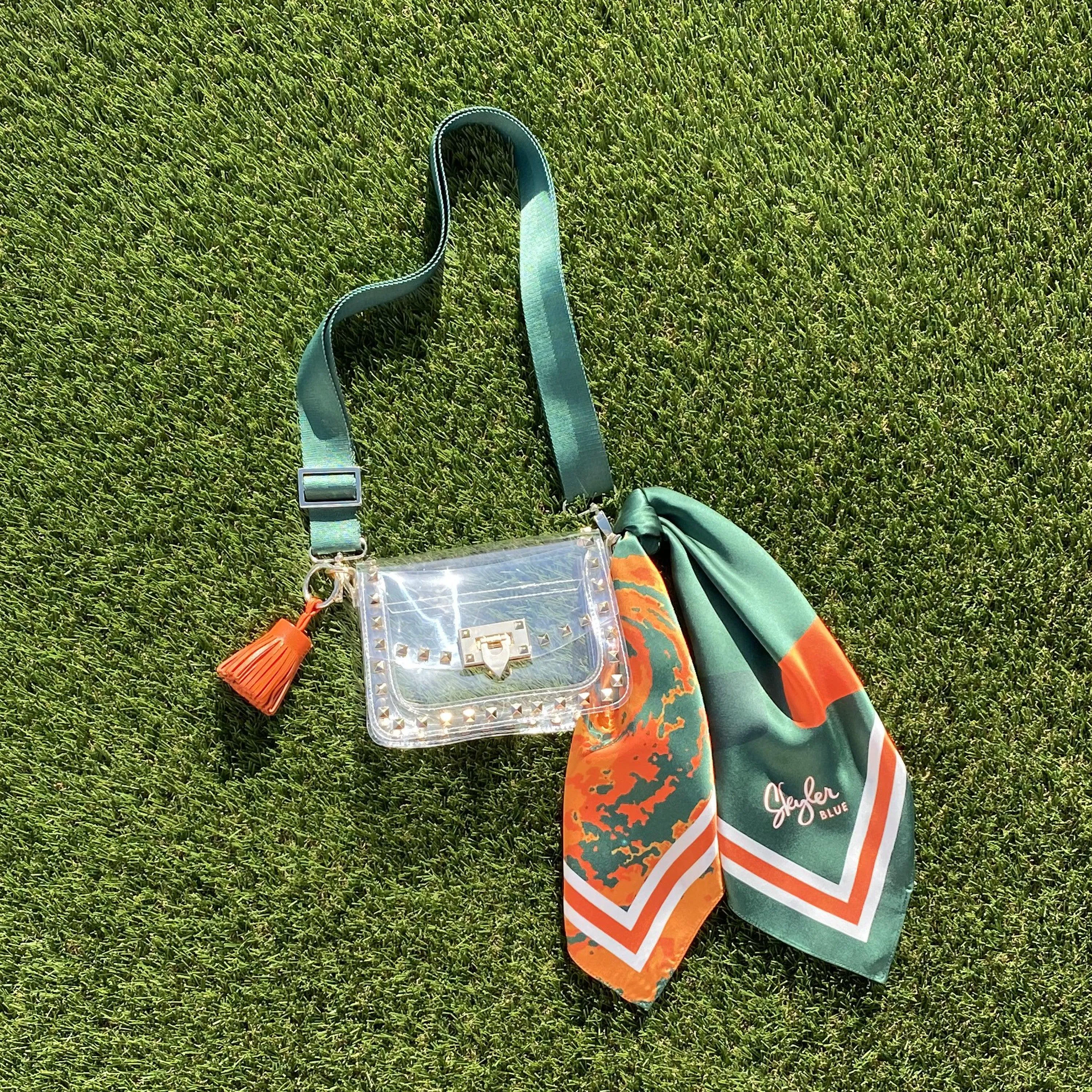 The Coral Gables Clear Small Studded Bag
