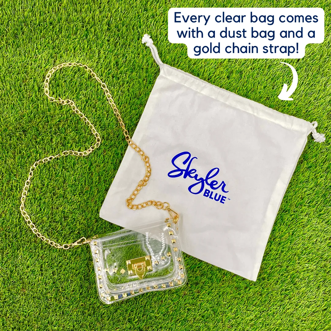 The Coral Gables Clear Small Studded Bag