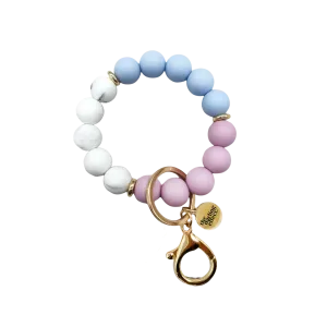 The Darling Effect - Hands-Free Silicone Keychain Wristlet - Periwinkle Skies