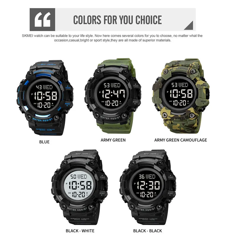 Tide waterproof luminous electronic watch W2319868