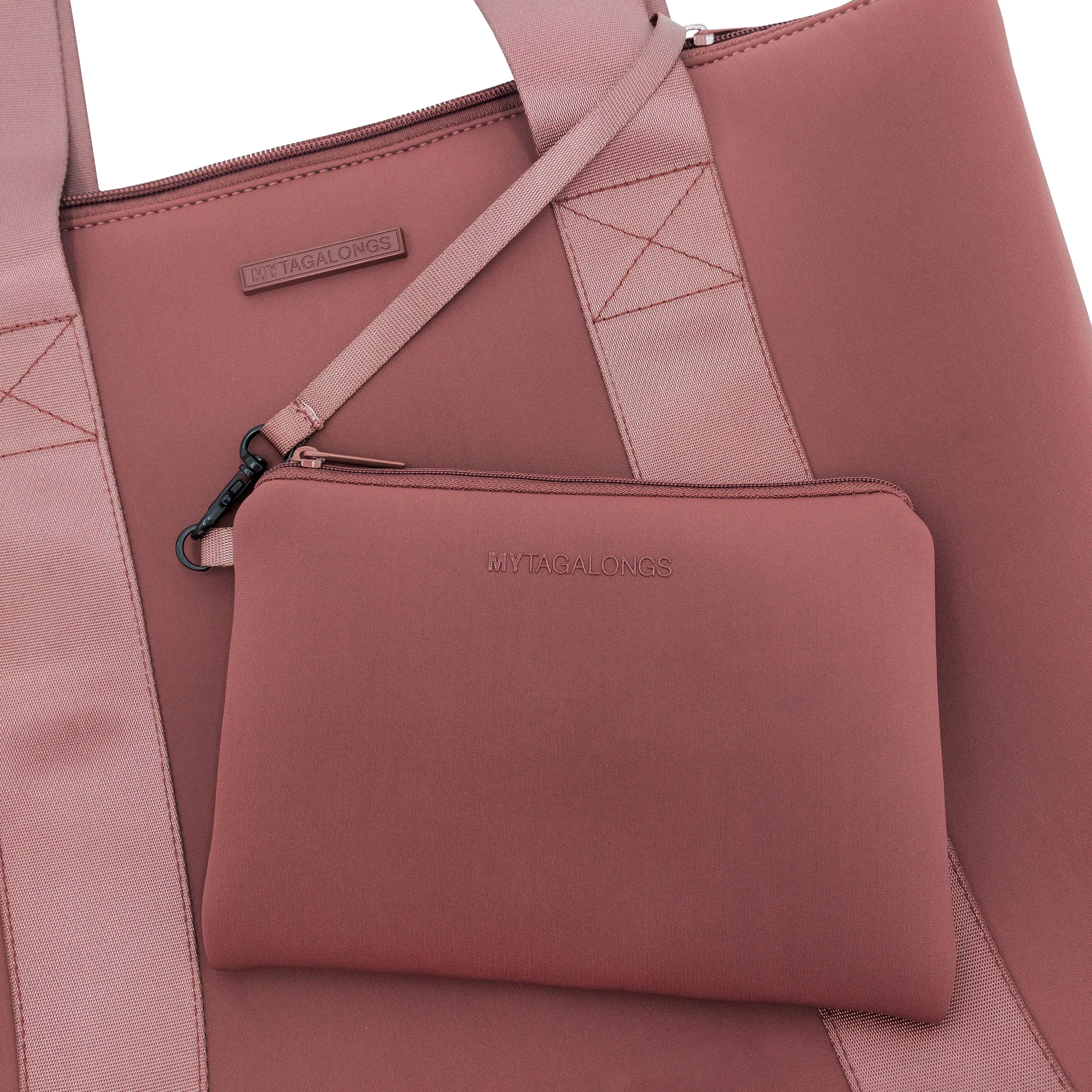 TOTE WITH REMOVABLE POUCH - EVERLEIGH DESERT ROSE