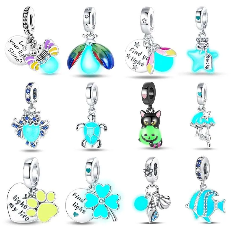 Under the Sea Luminous Charm Beads (Glows in the dark)