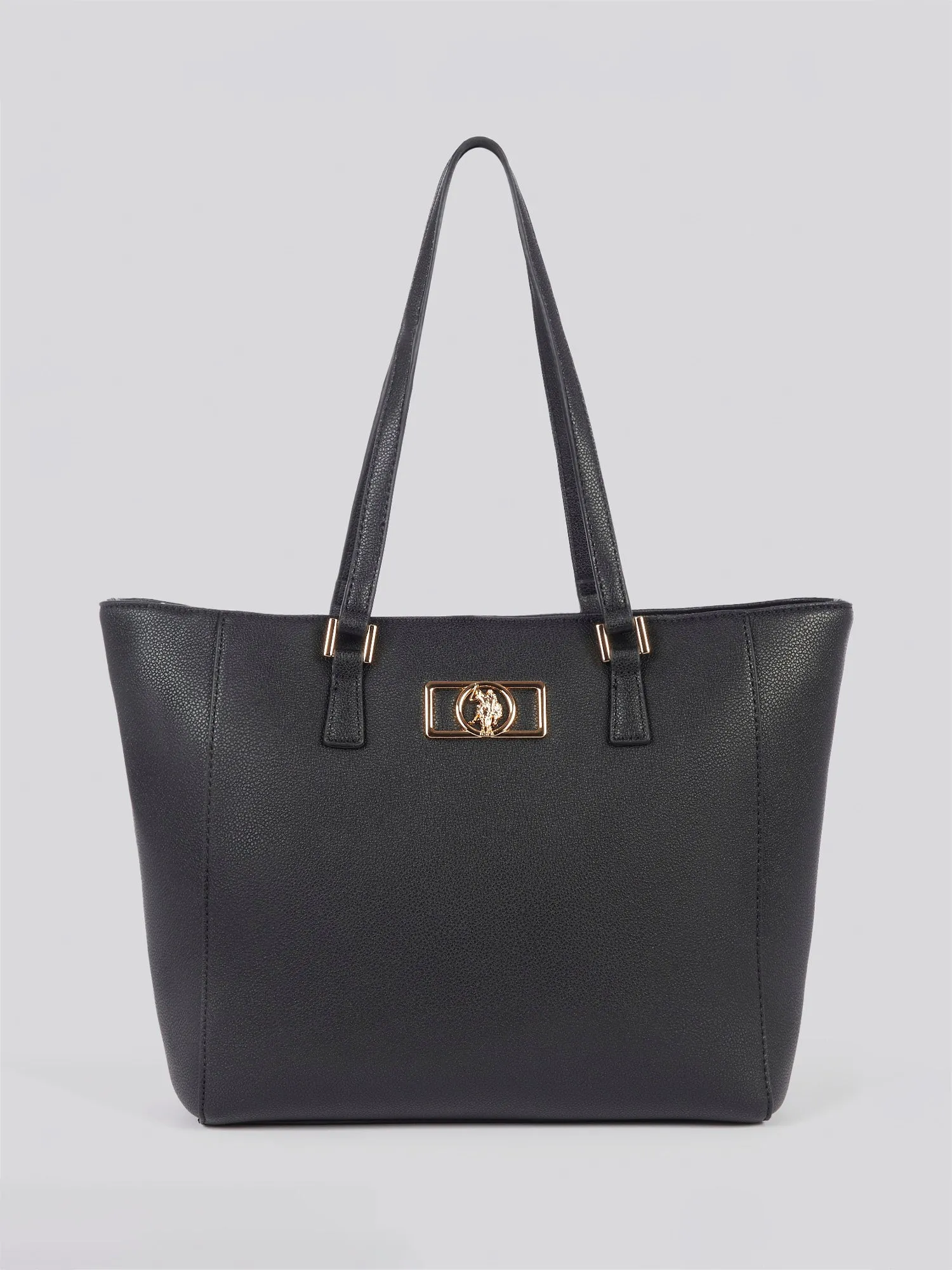 U.S. Polo Assn. Womens Jones Chic Shopping Bag in Black