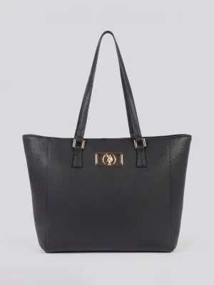 U.S. Polo Assn. Womens Jones Chic Shopping Bag in Black