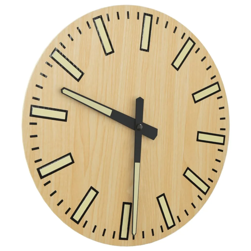 vidaXL Wall Clock with Luminous Scales and Pointers Yellow Ø30 cm