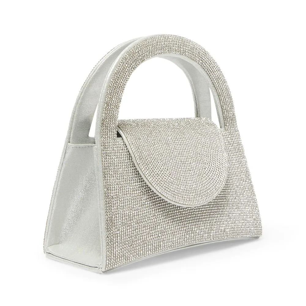 Vixen Evening Bag in Silver Crystal