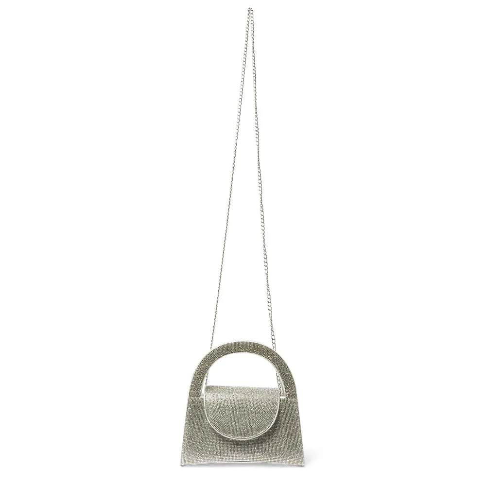 Vixen Evening Bag in Silver Crystal
