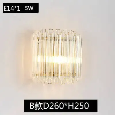Wall lamp led Nordic creative corridor aisle lamp home background bedroom light luxury crystal bedside wall lamp