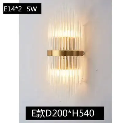 Wall lamp led Nordic creative corridor aisle lamp home background bedroom light luxury crystal bedside wall lamp