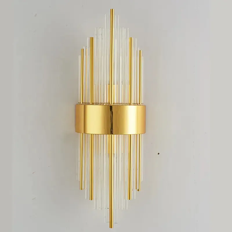 Wall lamp led Nordic creative corridor aisle lamp home background bedroom light luxury crystal bedside wall lamp