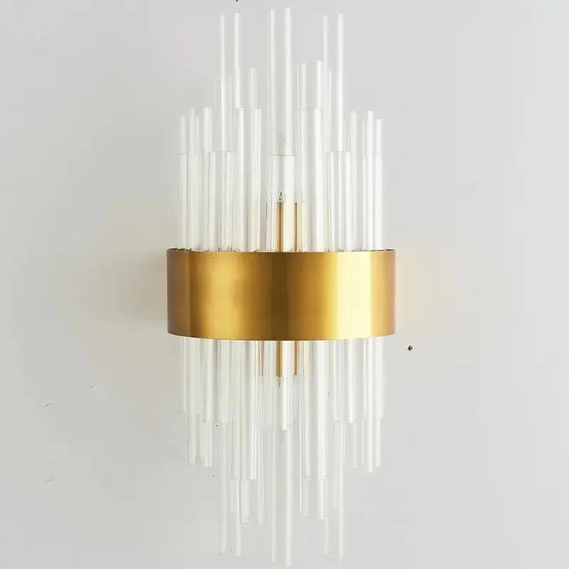 Wall lamp led Nordic creative corridor aisle lamp home background bedroom light luxury crystal bedside wall lamp