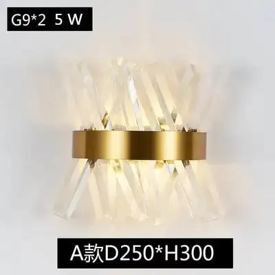 Wall lamp led Nordic creative corridor aisle lamp home background bedroom light luxury crystal bedside wall lamp