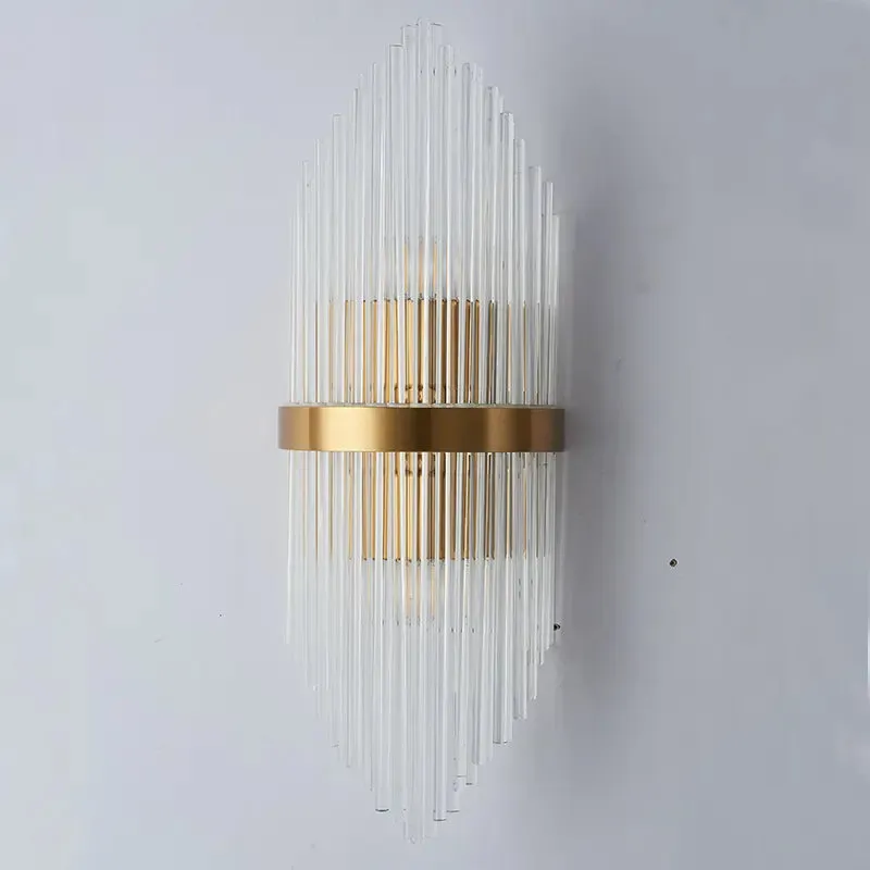 Wall lamp led Nordic creative corridor aisle lamp home background bedroom light luxury crystal bedside wall lamp