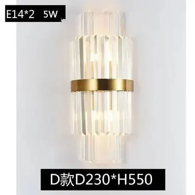 Wall lamp led Nordic creative corridor aisle lamp home background bedroom light luxury crystal bedside wall lamp