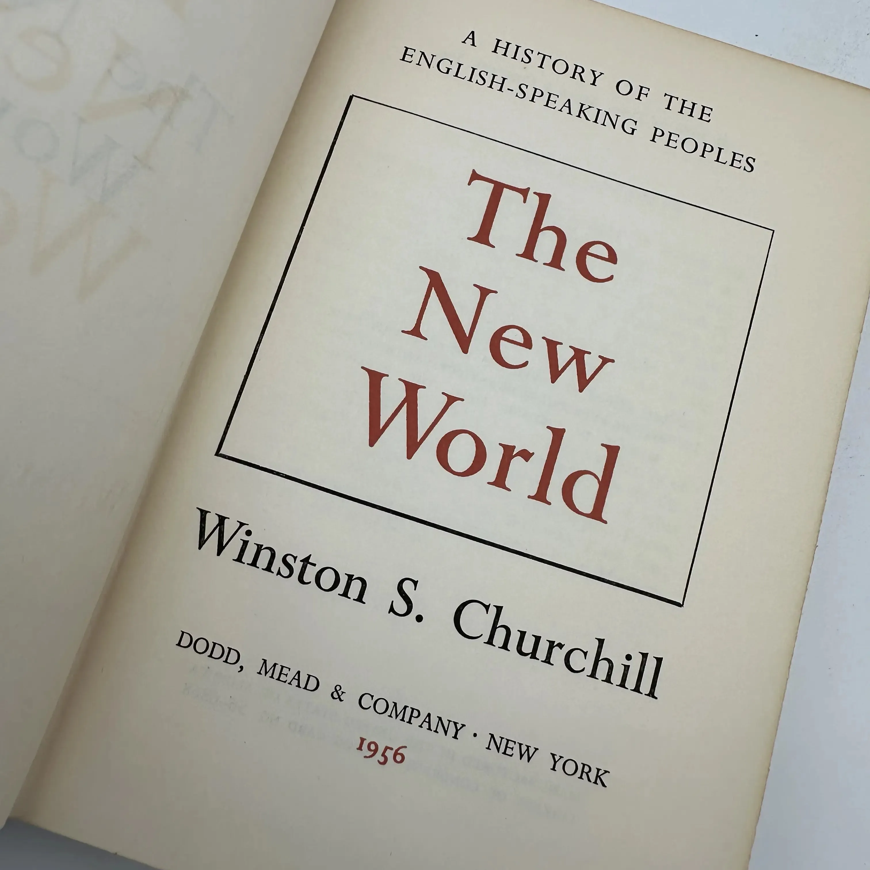 Winston Churchill's "A History of English Speaking Peoples" — 3 volumes