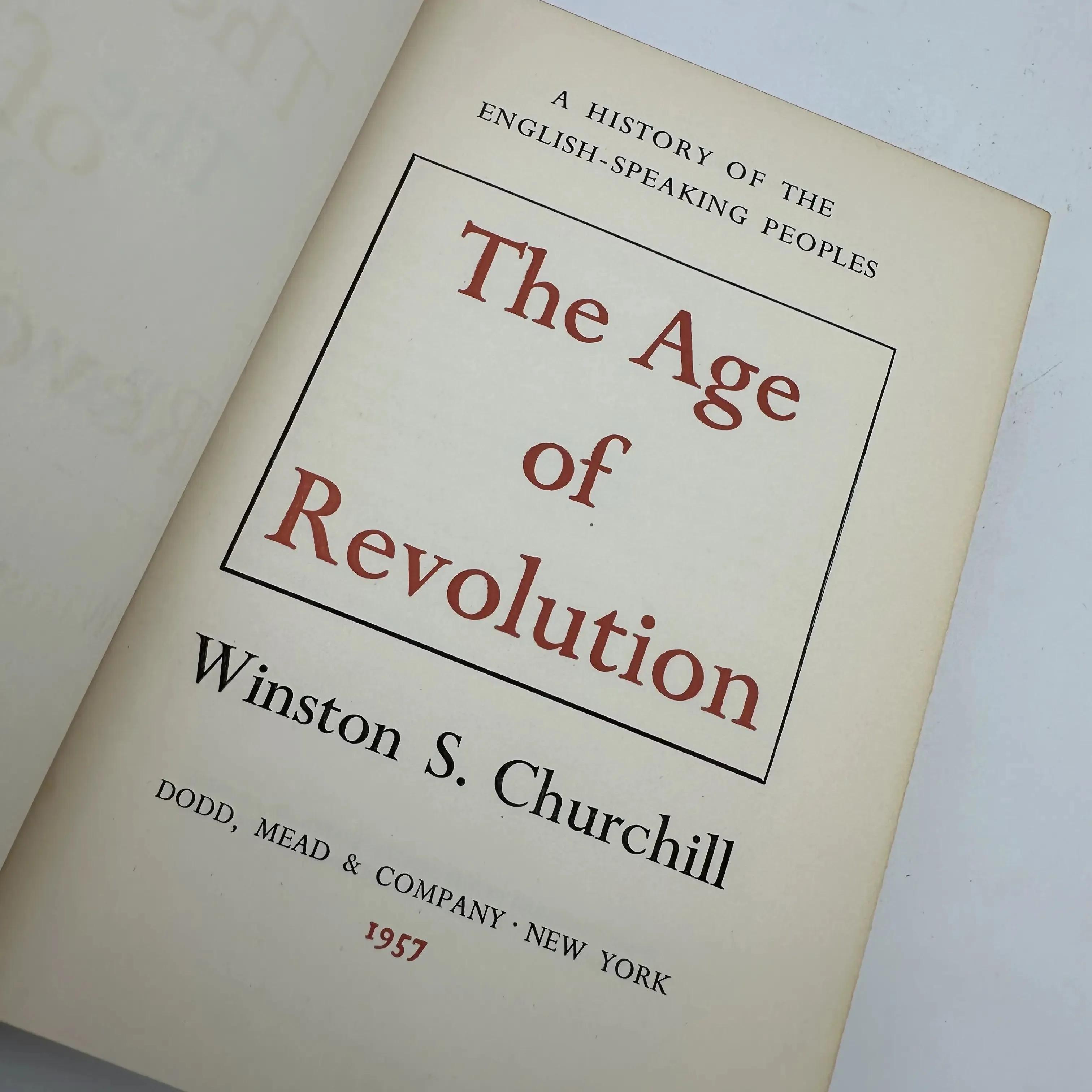 Winston Churchill's "A History of English Speaking Peoples" — 3 volumes