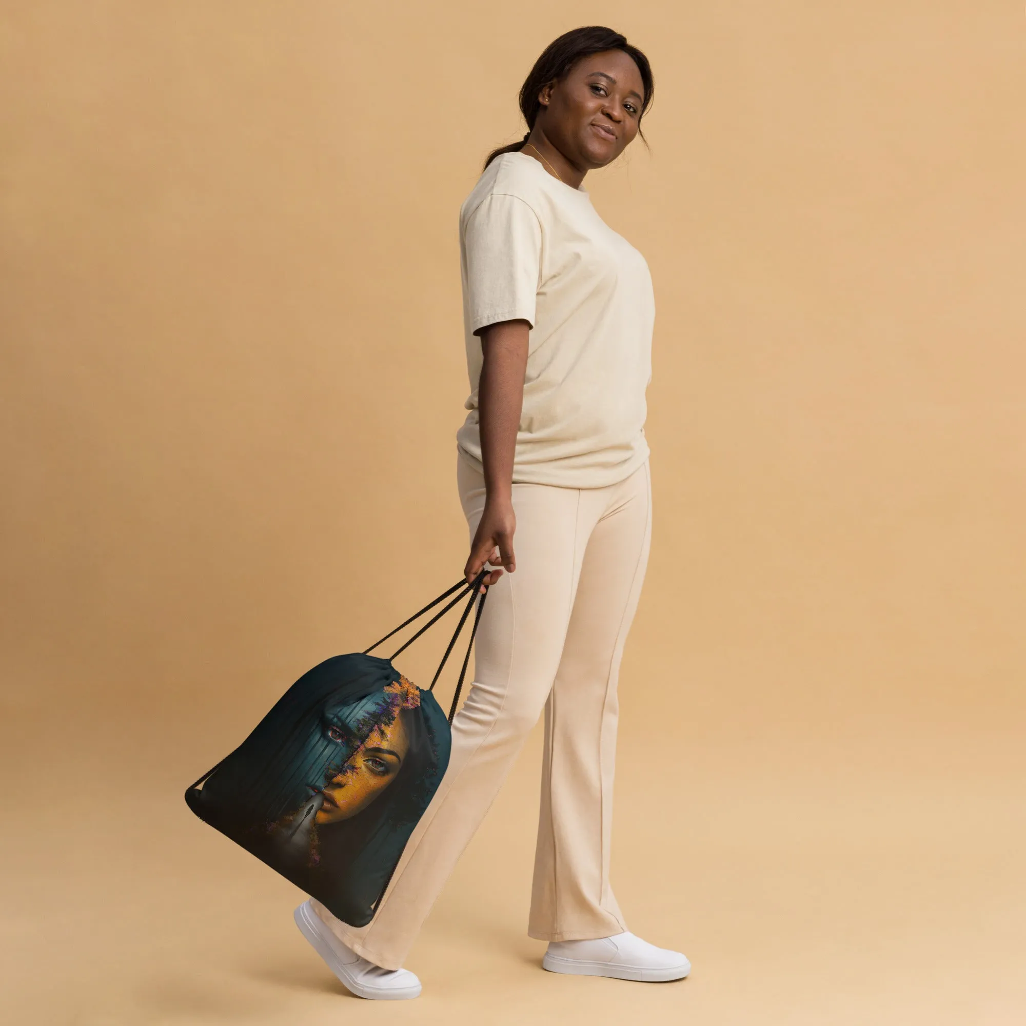 Wisdom Roots Drawstring bag
