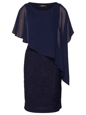 Women's Brilliant Details Mesh Dress,Navy