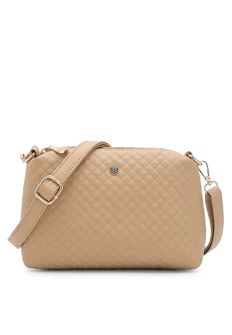 Women's Quilted Shoulder Sling Bag / Crossbody Bag - NDE 666
