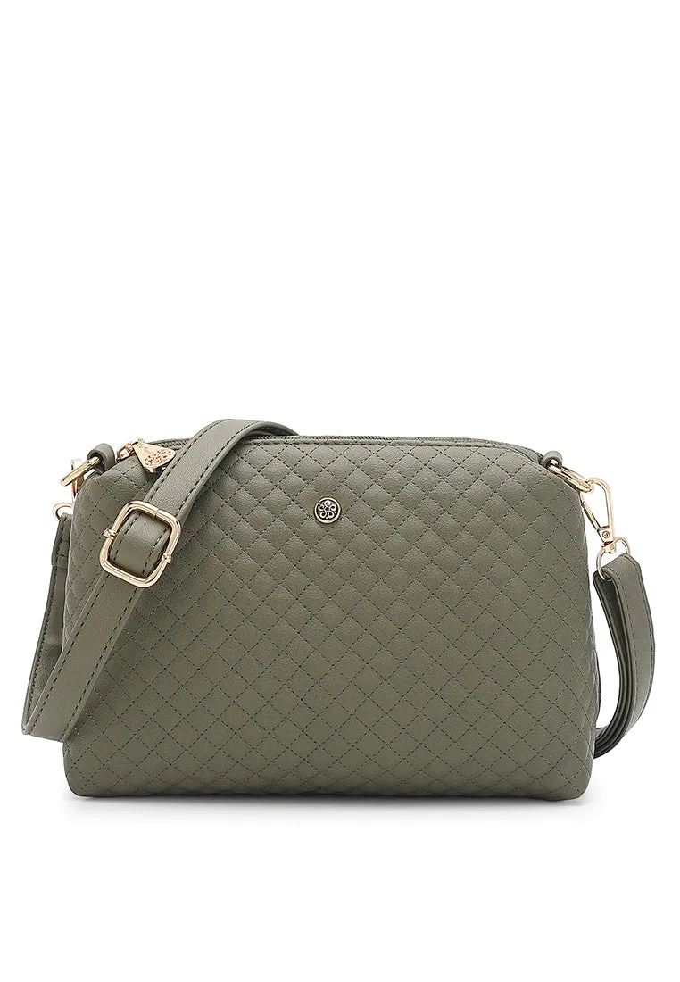 Women's Quilted Shoulder Sling Bag / Crossbody Bag - NDE 666