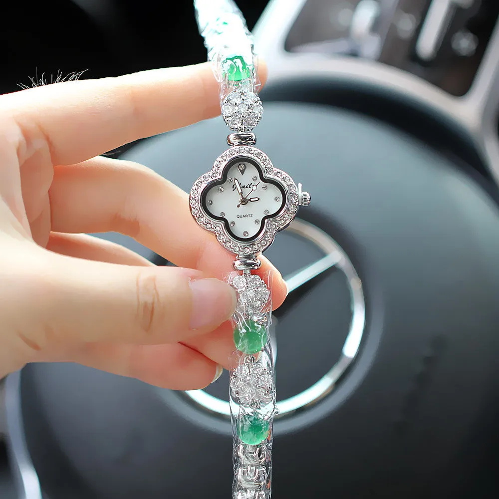 Women's watches, luminous hands, diamond-waterproof bracelets, fashionable watches