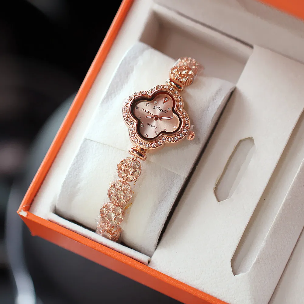 Women's watches, luminous hands, diamond-waterproof bracelets, fashionable watches