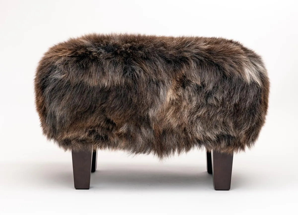Woolly Stool 3 Sheepskin Footstool 45x30x30cm