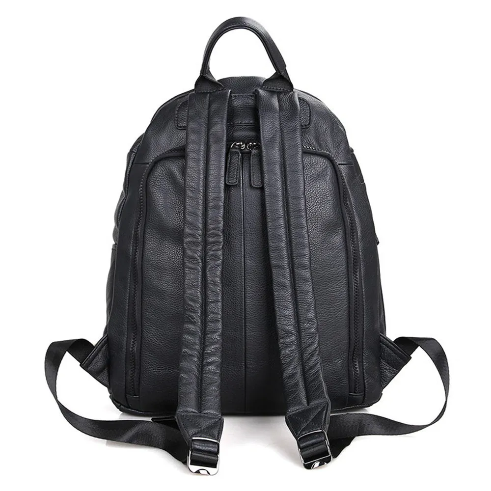 YAAGLE Genuine Leather Leisure Travel Backpack for Men Boys YG2005