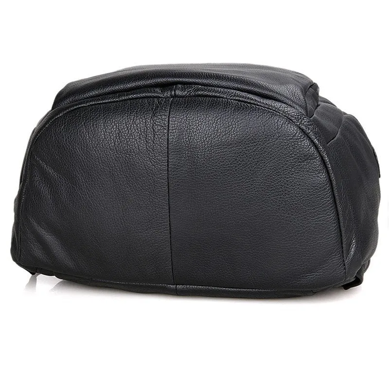 YAAGLE Genuine Leather Leisure Travel Backpack for Men Boys YG2005