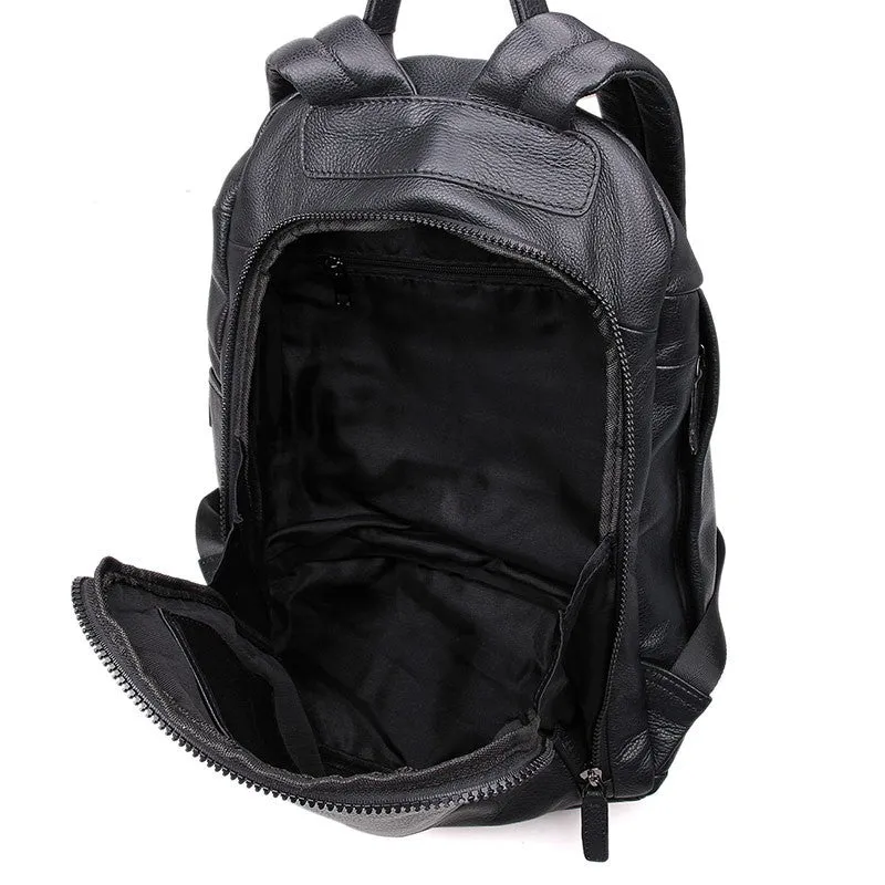 YAAGLE Genuine Leather Leisure Travel Backpack for Men Boys YG2005
