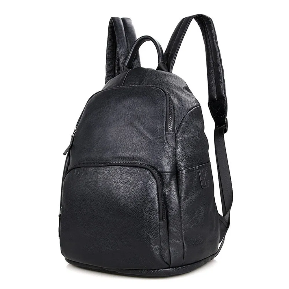 YAAGLE Genuine Leather Leisure Travel Backpack for Men Boys YG2005