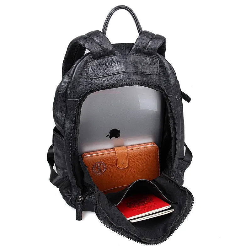 YAAGLE Genuine Leather Leisure Travel Backpack for Men Boys YG2005